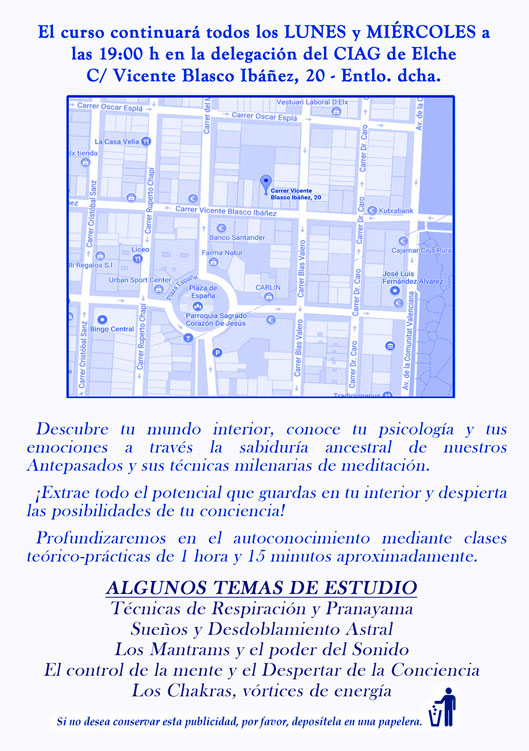 Curso Meditación en Elche - septiembre 2026